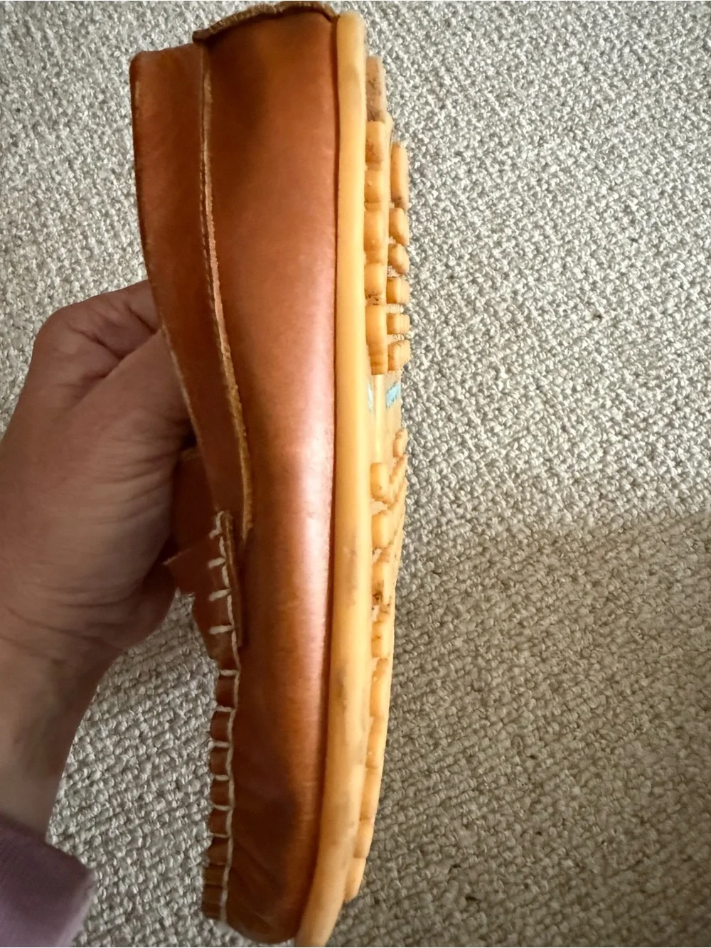 Elephantito Tan/Brown Leather Penny Loafers for Kids